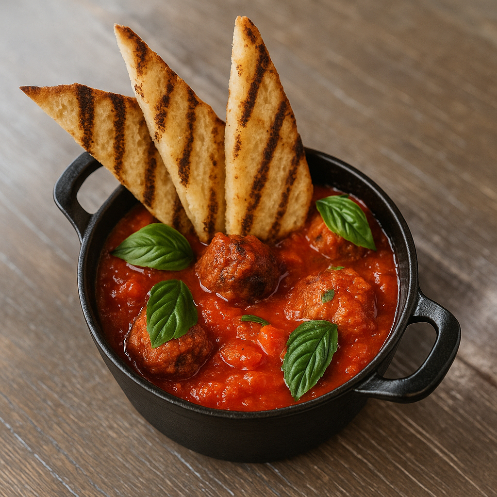 House Meatballs with Grilled Bread